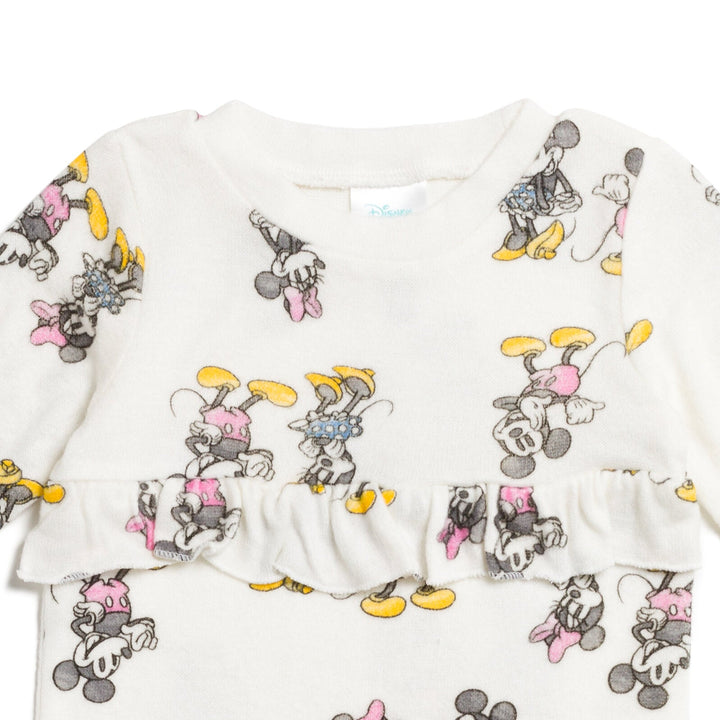 Disney Mickey Mouse Minnie Mouse Baby Girls Snap Sleep N' Play Coverall Newborn to Infant - imagikids