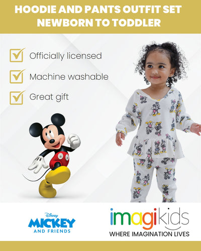 Disney Mickey Mouse Pullover Peplum Hoodie & Pants - imagikids