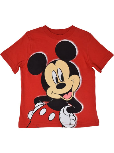 Disney Mickey Mouse Pullover T-Shirt and Mesh Shorts Outfit Set - imagikids