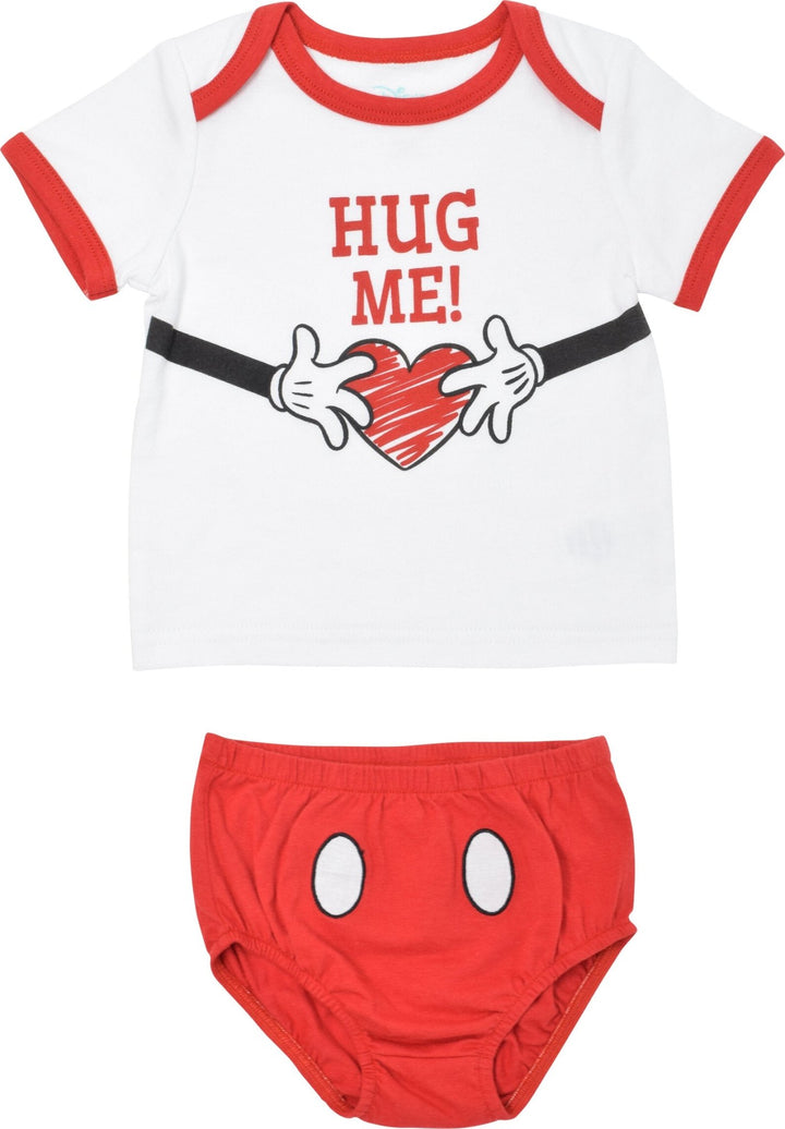 Disney Mickey Mouse T-Shirt and Diaper Cover Outfit Set - imagikids