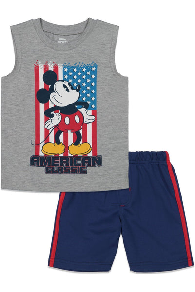 Disney Mickey Mouse Tank Top & Mesh Shorts Set - imagikids