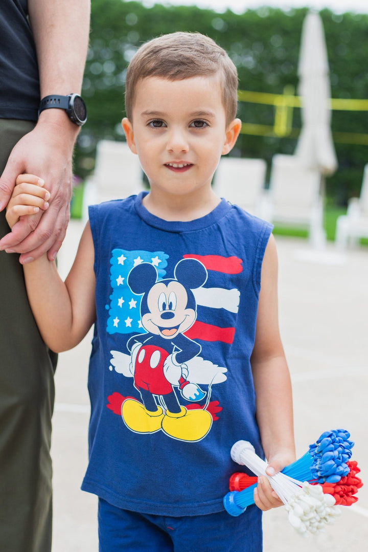 Disney Mickey Mouse Tank Top Shirt & Breathable Mesh Shorts - imagikids