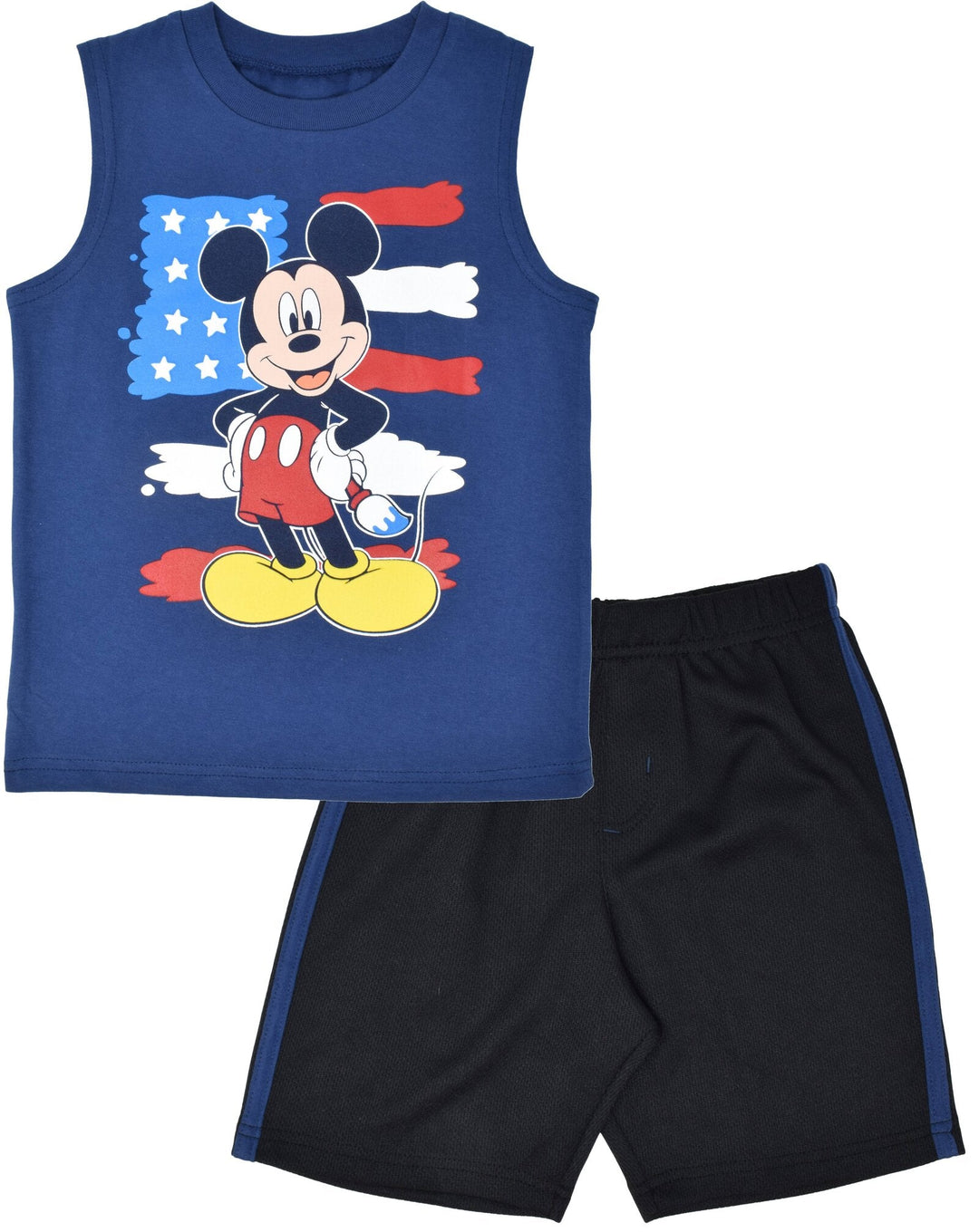 Disney Mickey Mouse Tank Top Shirt & Breathable Mesh Shorts - imagikids