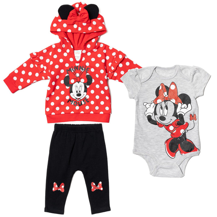 Disney Minnie Mouse 3 Piece Hoodie Outfit Set - imagikids