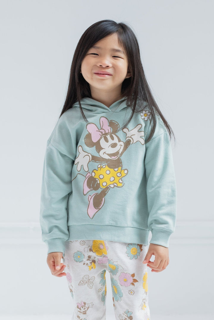 Disney Minnie Mouse Fleece Pullover Hoodie and Pants Outfit Set - imagikids