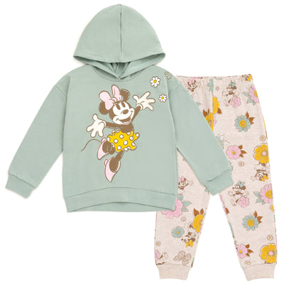 Disney Minnie Mouse Fleece Pullover Hoodie and Pants Outfit Set - imagikids