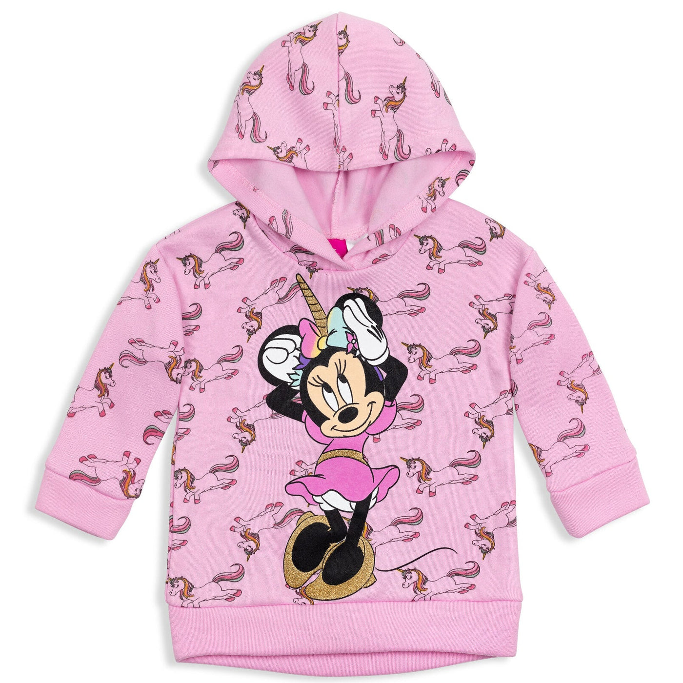 Disney Minnie Mouse Fleece Pullover Hoodie and Pants Outfit Set - imagikids
