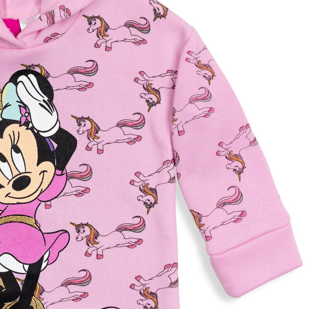 Disney Minnie Mouse Fleece Pullover Hoodie and Pants Outfit Set - imagikids