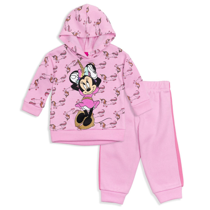 Disney Minnie Mouse Fleece Pullover Hoodie and Pants Outfit Set - imagikids