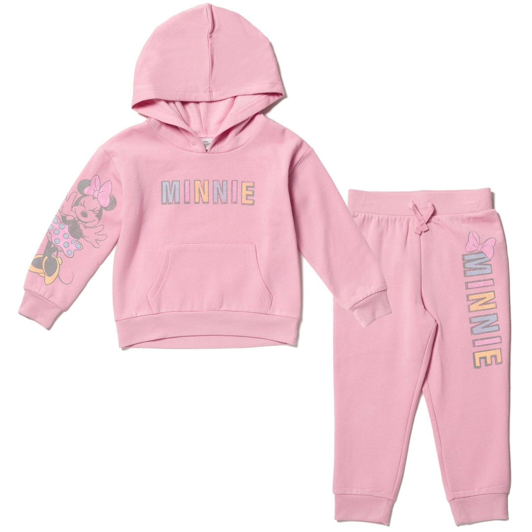 Disney Minnie Mouse Fleece Pullover Hoodie and Pants Outfit Set Infant to Toddler - imagikids