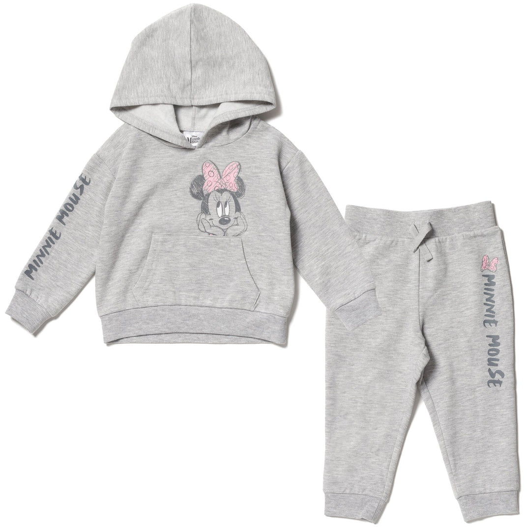 Disney Minnie Mouse Fleece Pullover Hoodie and Pants Outfit Set Infant to Toddler - imagikids