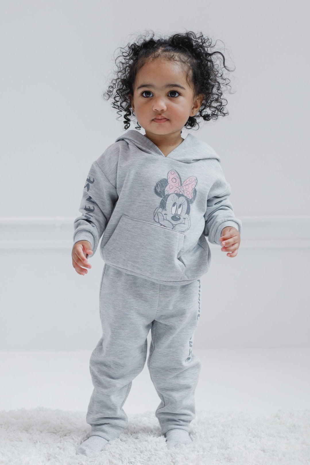 Conjunto De Ropa De Invierno Para Niña - Sudadera Con Capucha Y Pantalones De Forro Polar, Diseño De Dibujos Animados