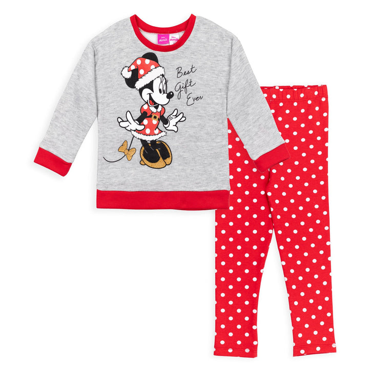 Disney Minnie Mouse Fleece Sweatshirt and Leggings Outfit Set - imagikids