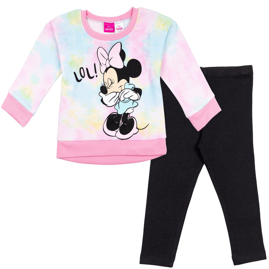 Disney Minnie Mouse Fleece Sweatshirt and Leggings Outfit Set - imagikids