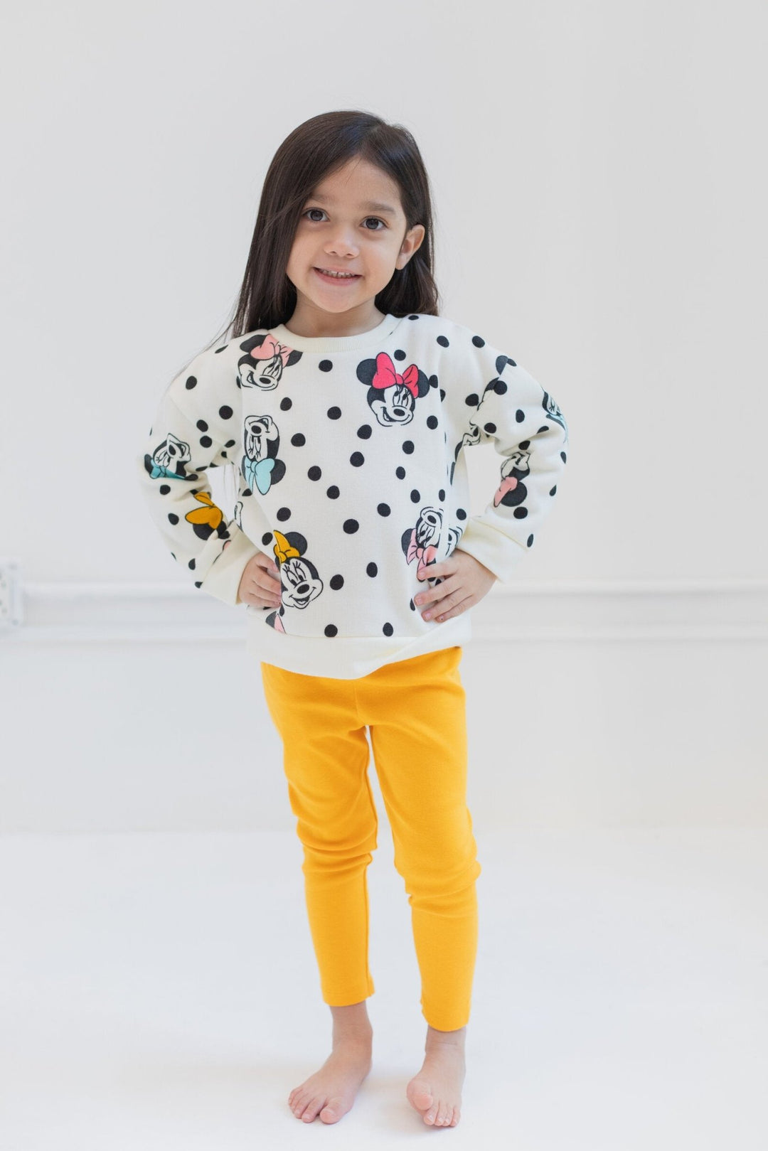 Disney Minnie Mouse Fleece Sweatshirt and Leggings Outfit Set - imagikids