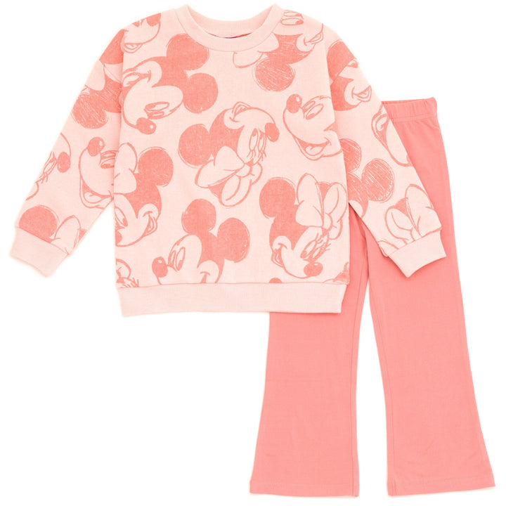 Disney Minnie Mouse Fleece Sweatshirt and Leggings Outfit Set - imagikids