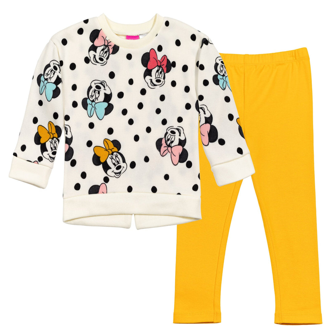 Disney Minnie Mouse Fleece Sweatshirt and Leggings Outfit Set - imagikids