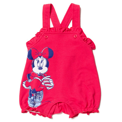 Disney Minnie Mouse French Terry Short Overalls and T-Shirt - imagikids
