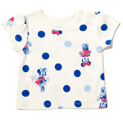Disney Minnie Mouse French Terry Short Overalls and T-Shirt - imagikids