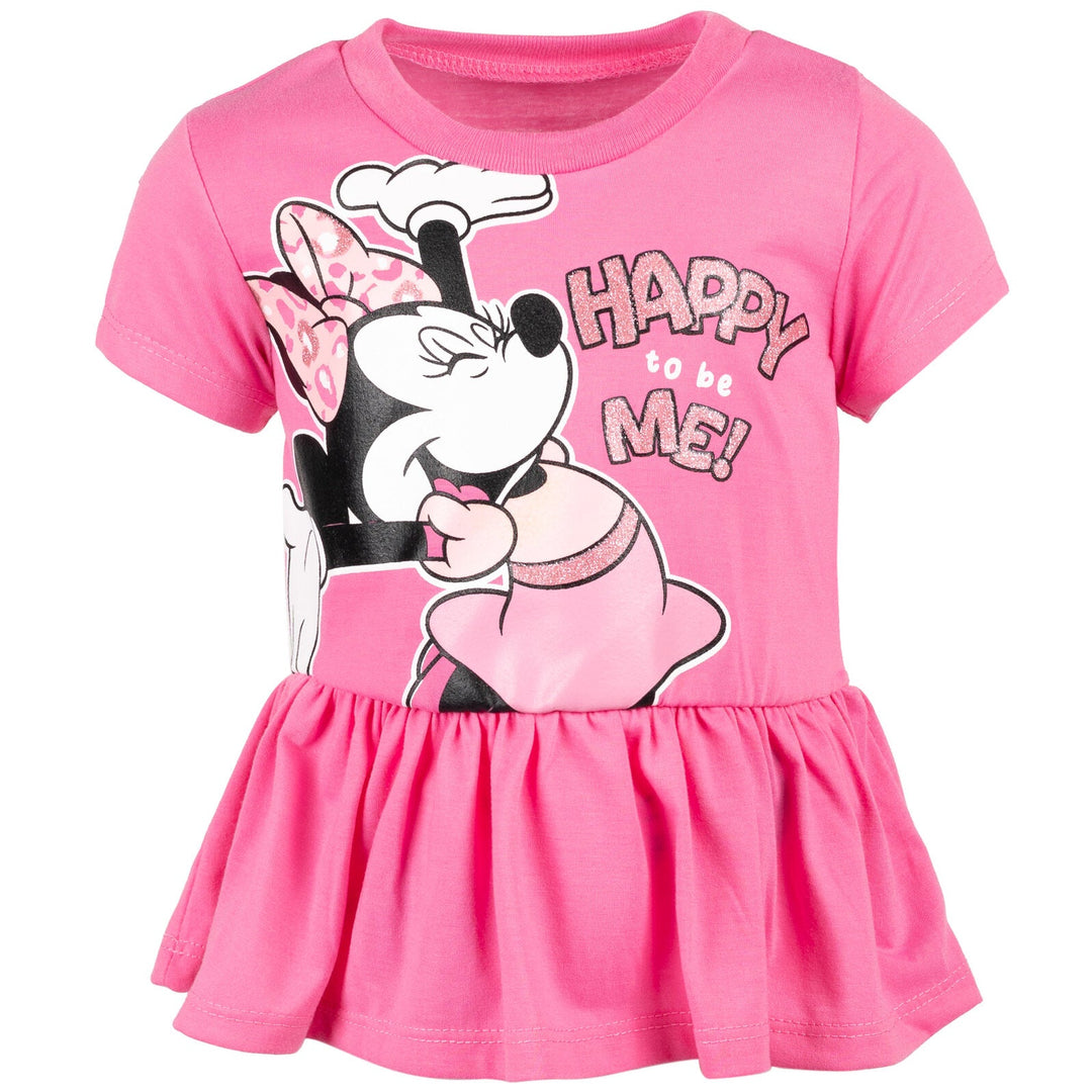 Disney Minnie Mouse Mickey Mouse T-Shirt and Shorts Outfit Set - imagikids