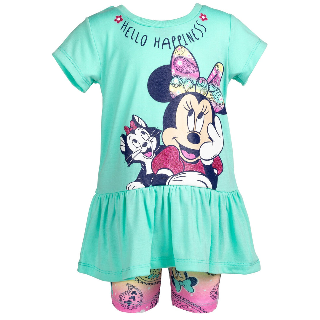 Disney Minnie Mouse Mickey Mouse T-Shirt and Shorts Outfit Set - imagikids