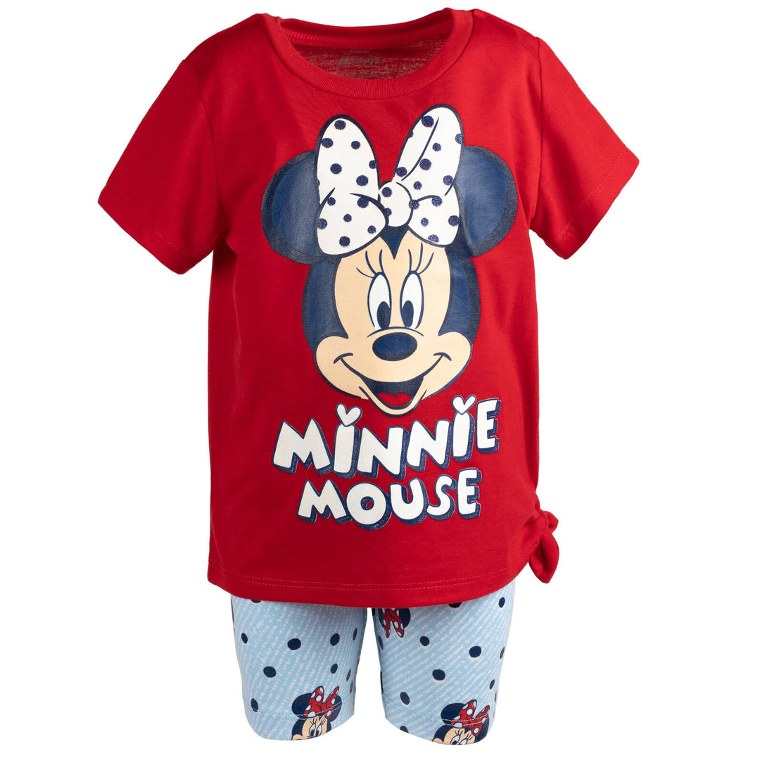 Disney Minnie Mouse Mickey Mouse T-Shirt and Shorts Outfit Set - imagikids