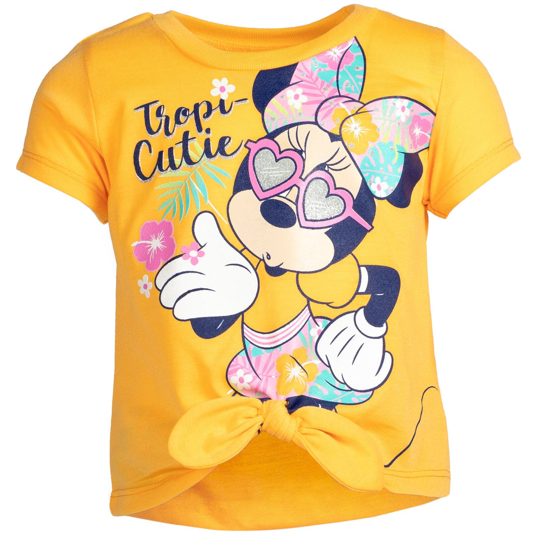 Disney Minnie Mouse Mickey Mouse T-Shirt and Shorts Outfit Set - imagikids