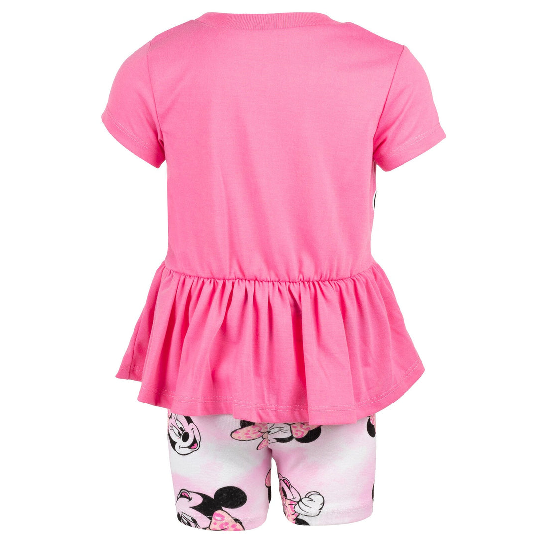 Disney Minnie Mouse Mickey Mouse T-Shirt and Shorts Outfit Set - imagikids