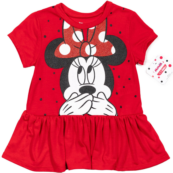 Disney Minnie Mouse Peplum T-Shirt and Leggings Outfit Set - imagikids