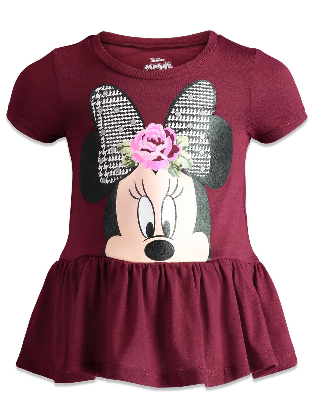 Disney Minnie Mouse Peplum T-Shirt and Leggings Outfit Set - imagikids