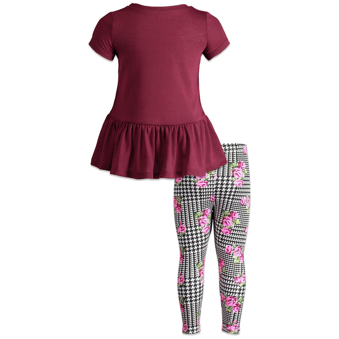 Disney Minnie Mouse Peplum T-Shirt and Leggings Outfit Set - imagikids