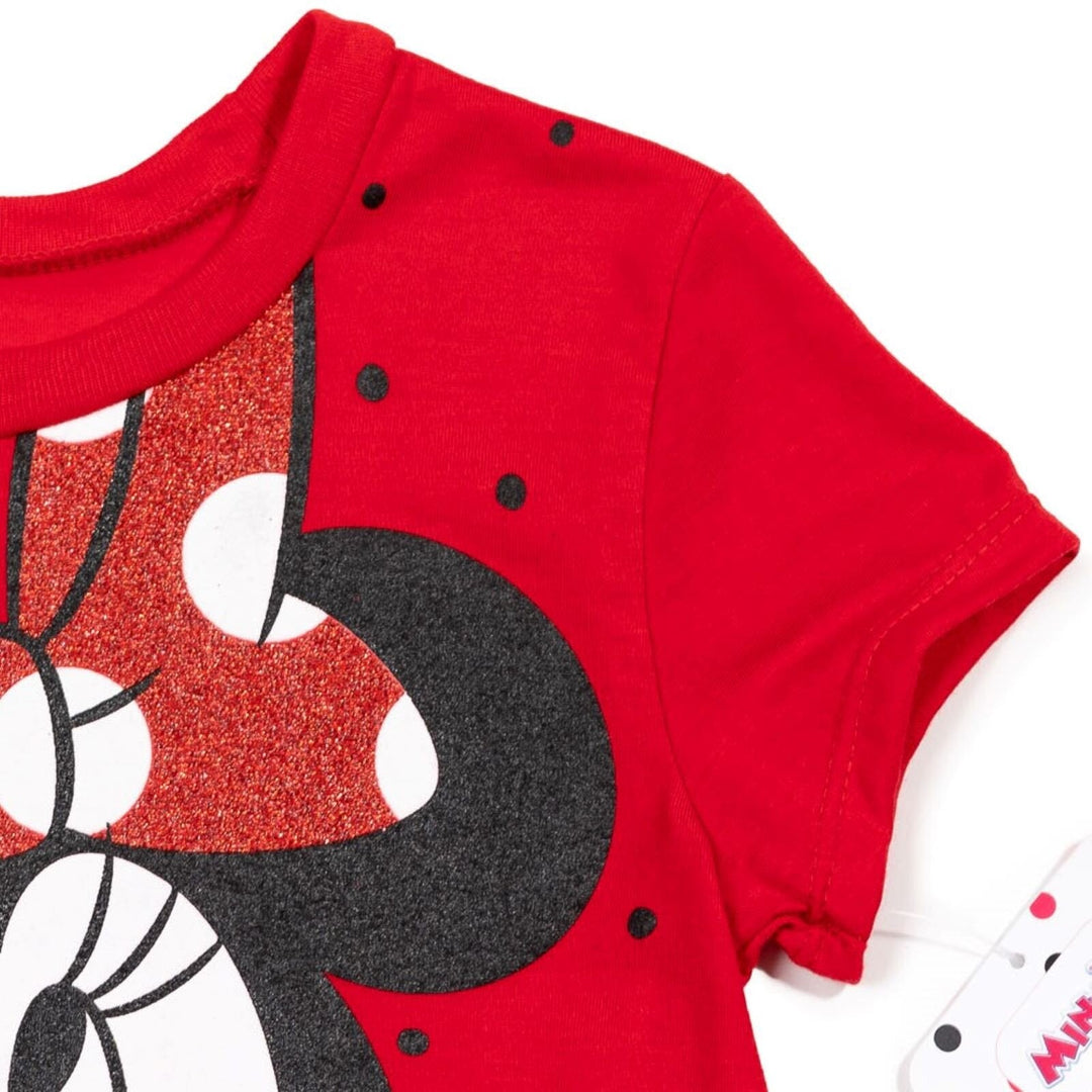 Disney Minnie Mouse Peplum T-Shirt and Leggings Outfit Set - imagikids