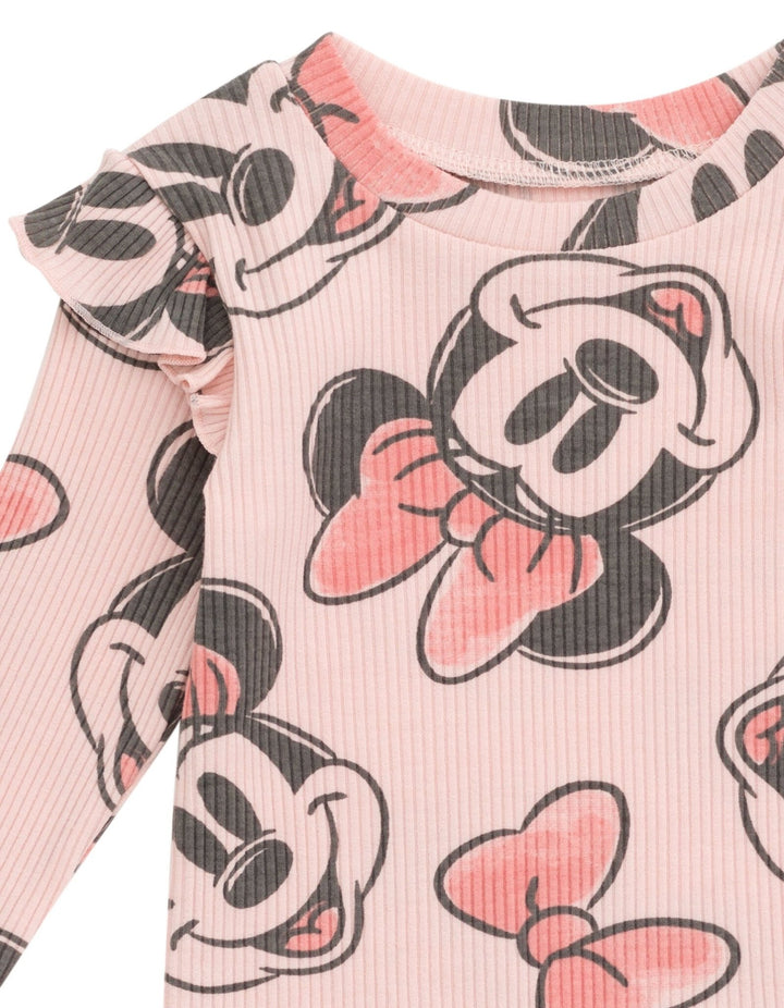 Disney Minnie Mouse Peplum T-Shirt and Pants Outfit Set - imagikids