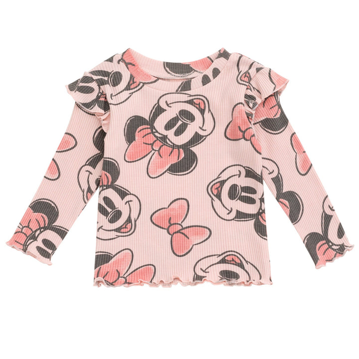 Disney Minnie Mouse Peplum T-Shirt and Pants Outfit Set - imagikids