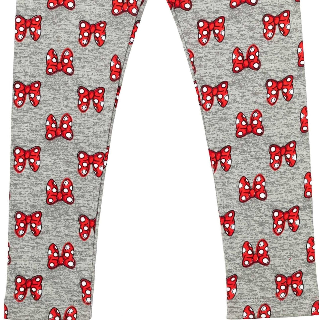 Disney Minnie Mouse Peplum T-Shirt Leggings and Scrunchie 3 Piece Outfit Set - imagikids