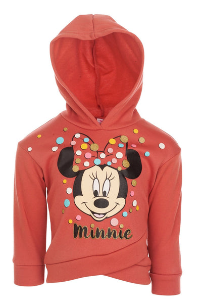 Disney Minnie Mouse Pullover Crossover Fleece Hoodie and Leggings Outfit Set - imagikids