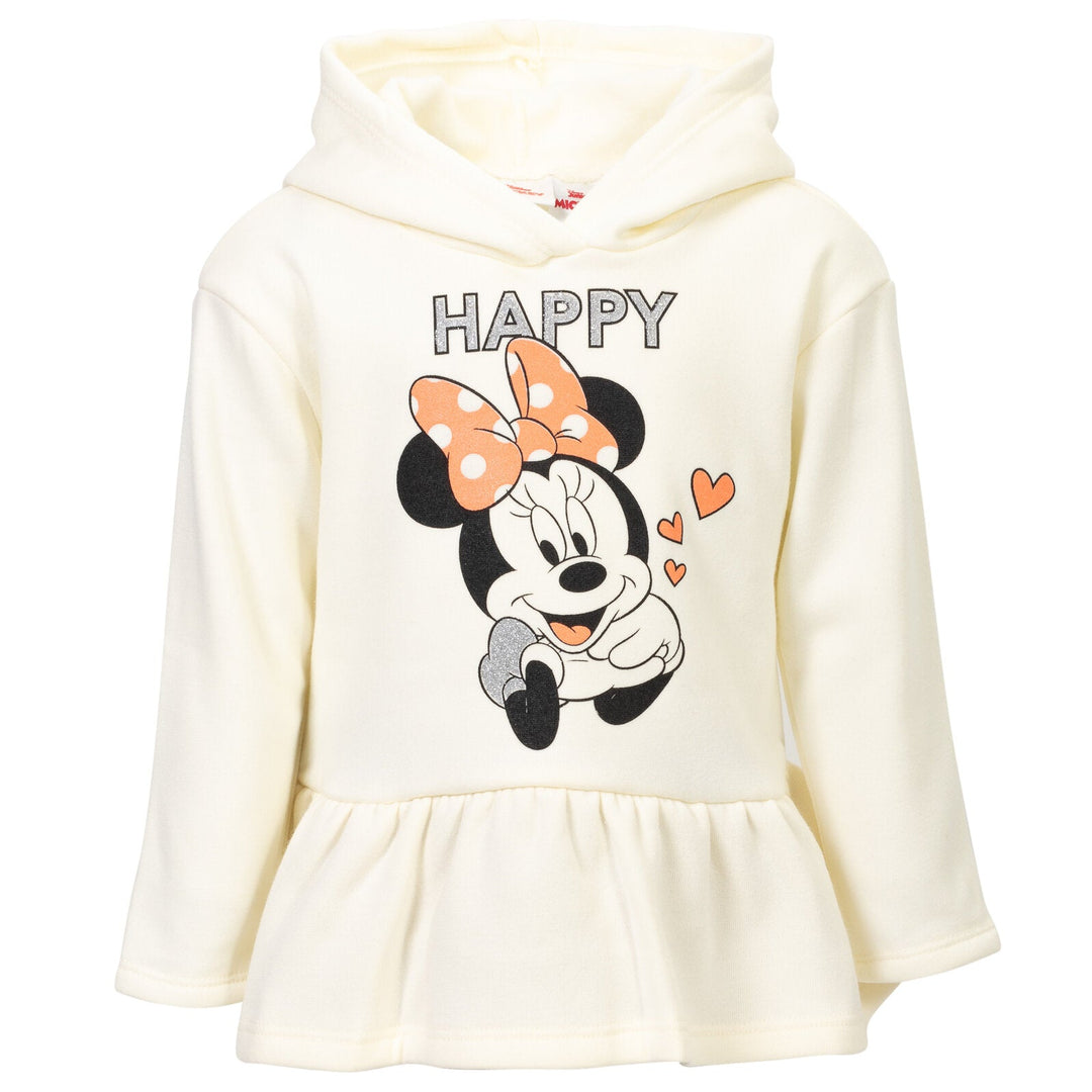 Disney Minnie Mouse Pullover Fleece Hoodie and Leggings Outfit Set - imagikids