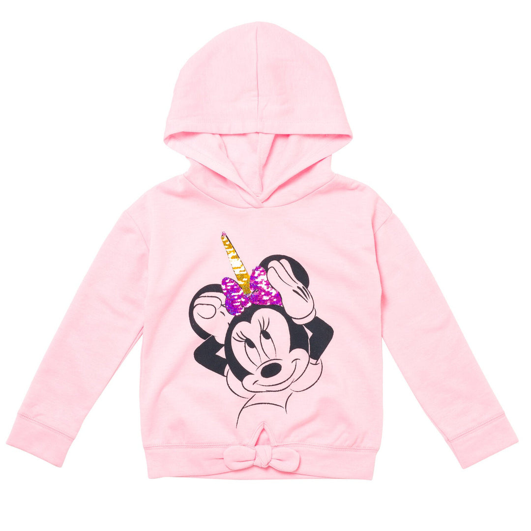 Disney Minnie Mouse Pullover Fleece Hoodie and Leggings Outfit Set - imagikids