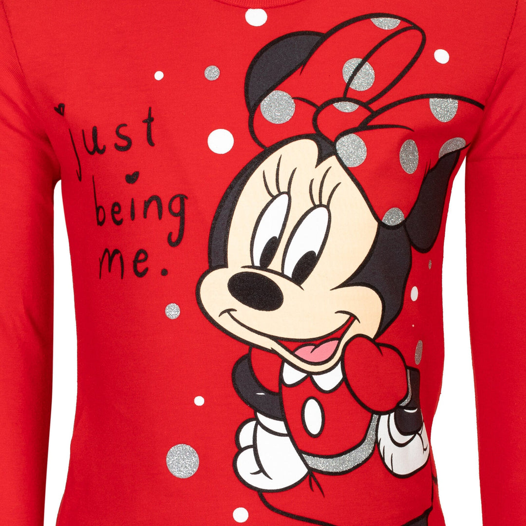 Disney Minnie Mouse Pullover Fleece Hoodie T-Shirt and Leggings 3 Piece Outfit Set - imagikids