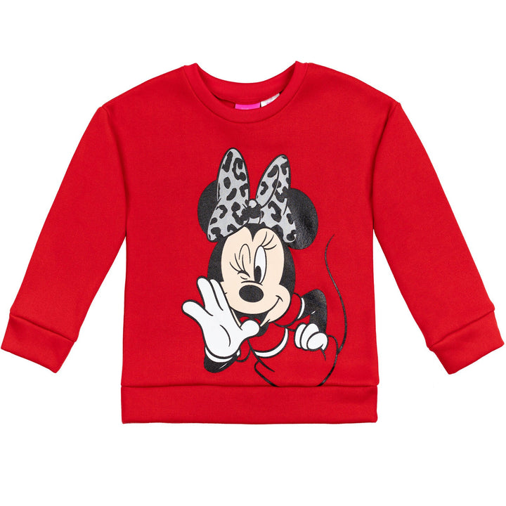 Disney Minnie Mouse Pullover Fleece Sweatshirt and Leggings Outfit Set - imagikids