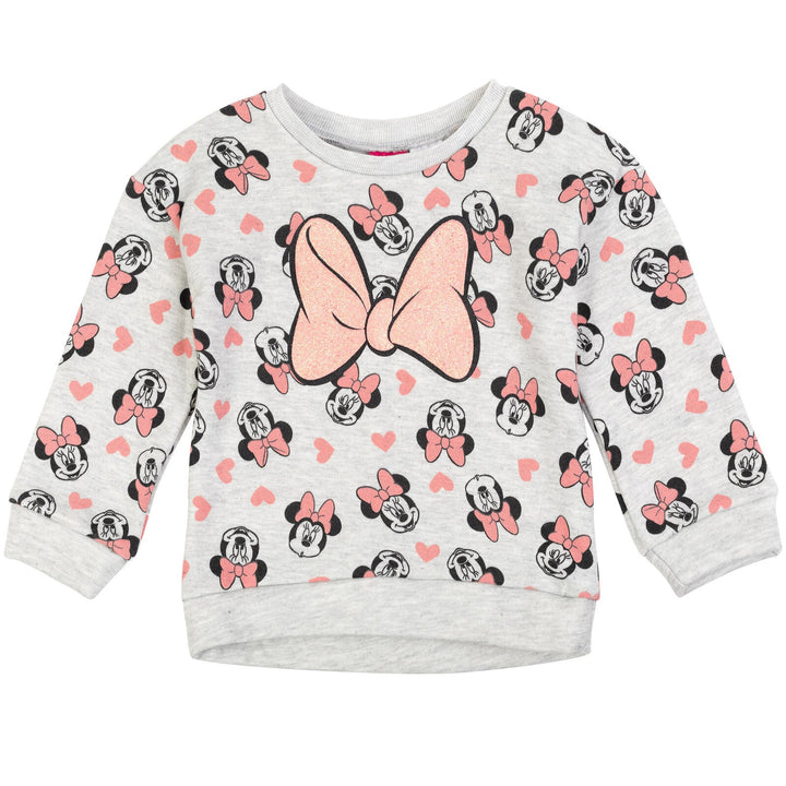 Disney Minnie Mouse Pullover Fleece Sweatshirt and Leggings Outfit Set - imagikids