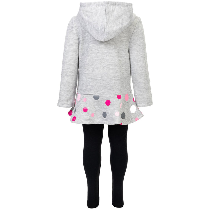 Disney Minnie Mouse Pullover Peplum Fleece Hoodie and Leggings Outfit Set - imagikids