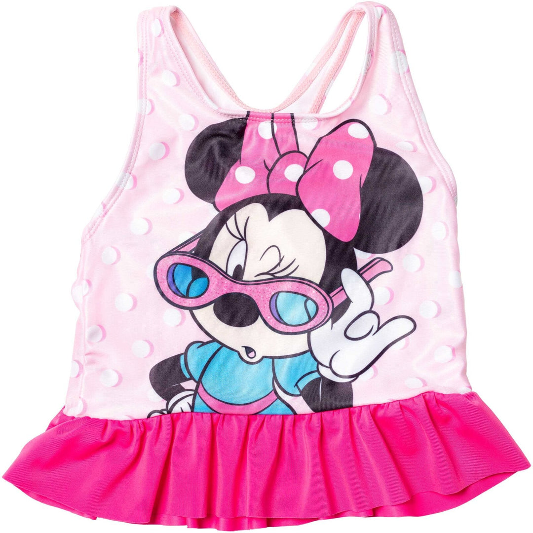 Disney Minnie Mouse Racerback UPF 50+ Tankini Top Bikini Bottom Swim Set - imagikids