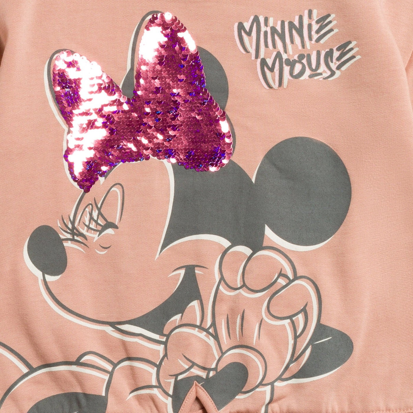 Disney Minnie Mouse Sequin Pullover Fleece Hoodie and Leggings Outfit Set - imagikids