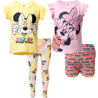 Disney Minnie Mouse Short Sleeve T-Shirt & Leggings Outfit Set - imagikids