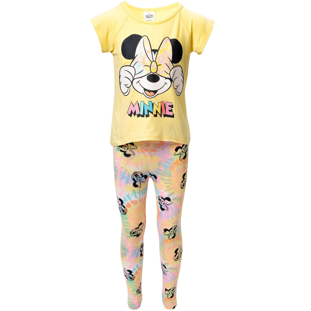 Disney Minnie Mouse Short Sleeve T-Shirt & Leggings Outfit Set - imagikids