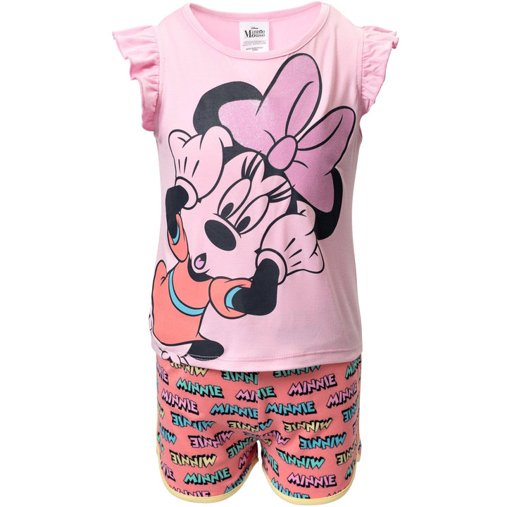 Disney Minnie Mouse Short Sleeve T-Shirt & Leggings Outfit Set - imagikids