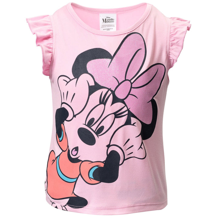 Disney Minnie Mouse Short Sleeve T-Shirt & Leggings Outfit Set - imagikids