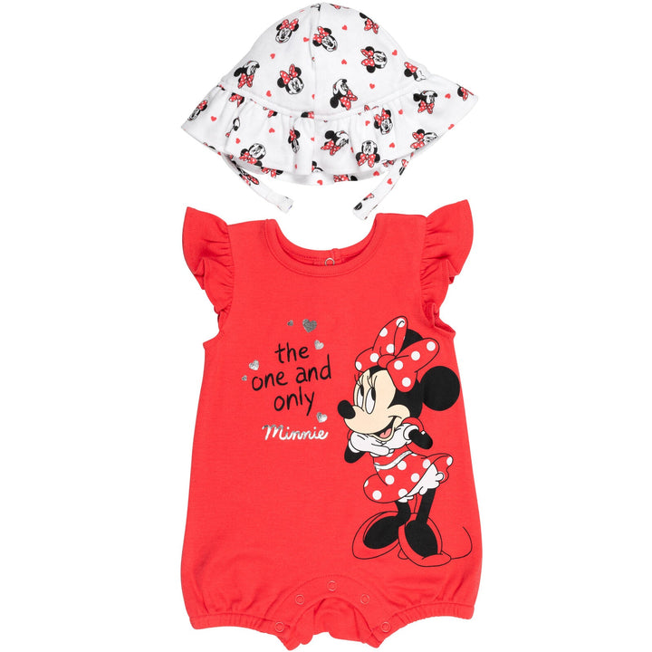 Disney Minnie Mouse Snap Romper and Bucket Sun Hat - imagikids