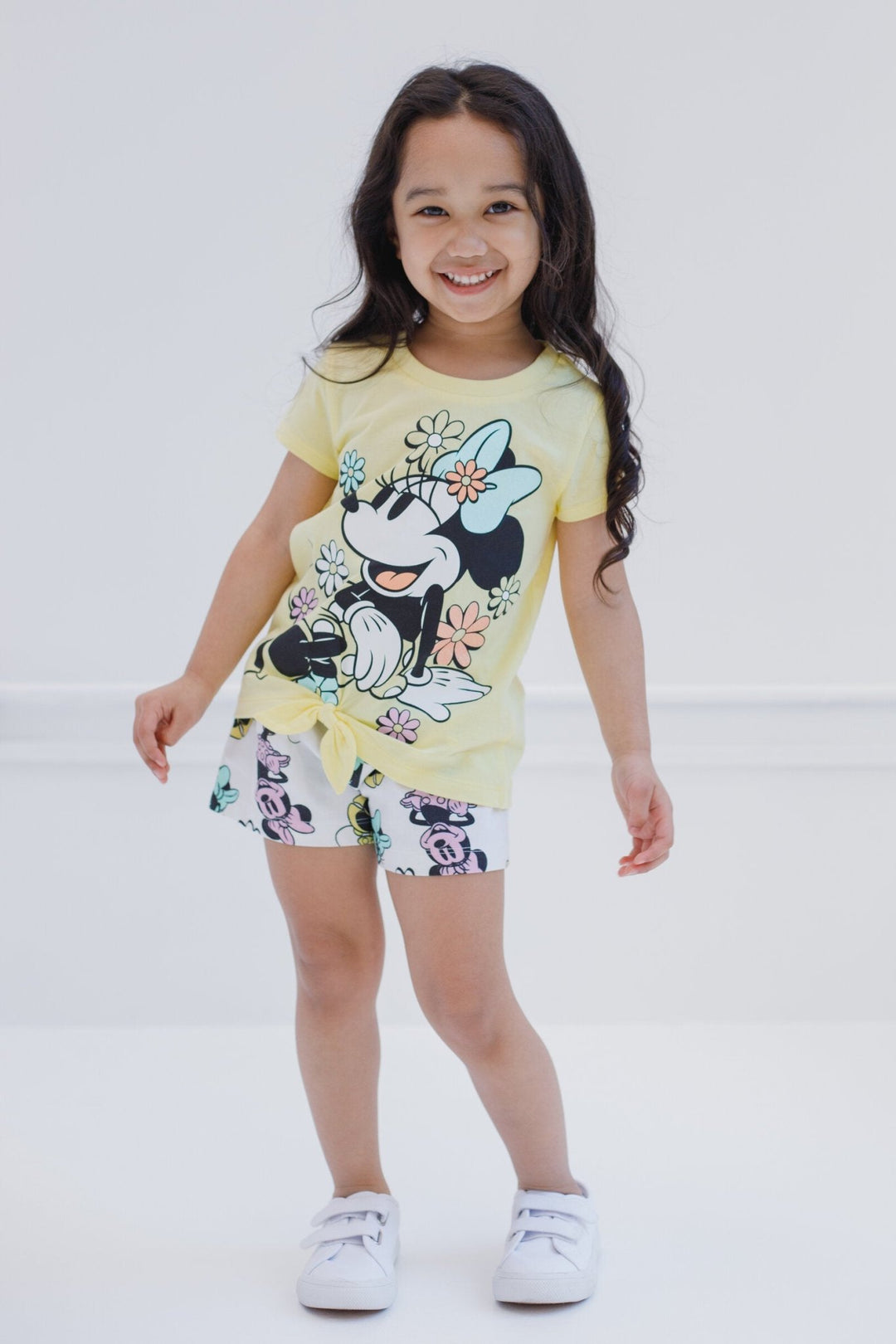 Disney Minnie Mouse T-Shirt and Bike Shorts Twill Outfit Set - imagikids